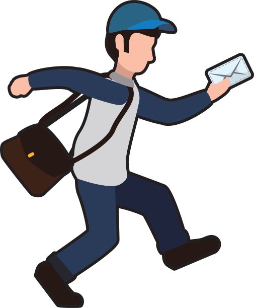 邮差派送邮船图标图片下载