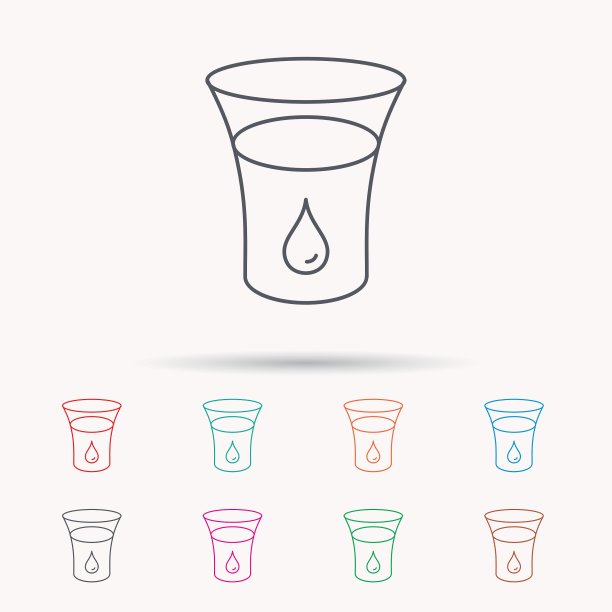 玻璃水的图标下降标志图片下载