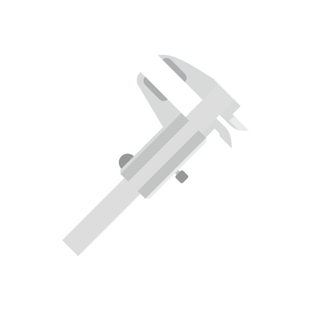 卡尺图标平坦风格图片下载