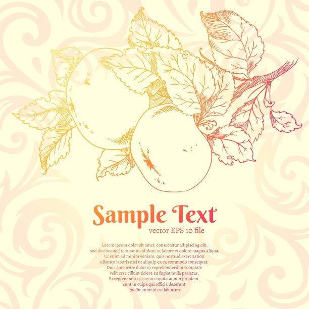 手绘苹果背景图片下载