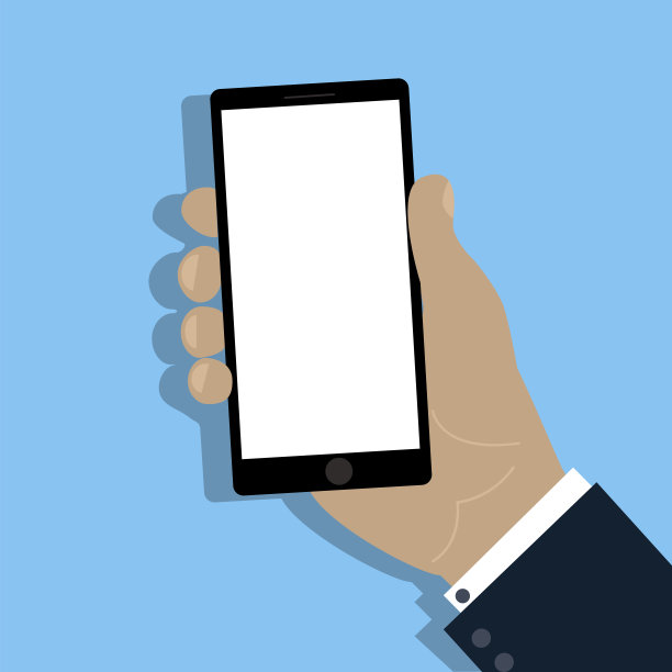 超级现代手机在一个蓝色的背景和白色的屏幕。矢量插图。股票的照片。图片下载
