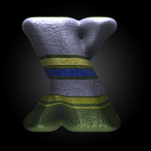 彩色粘土字母x图片下载