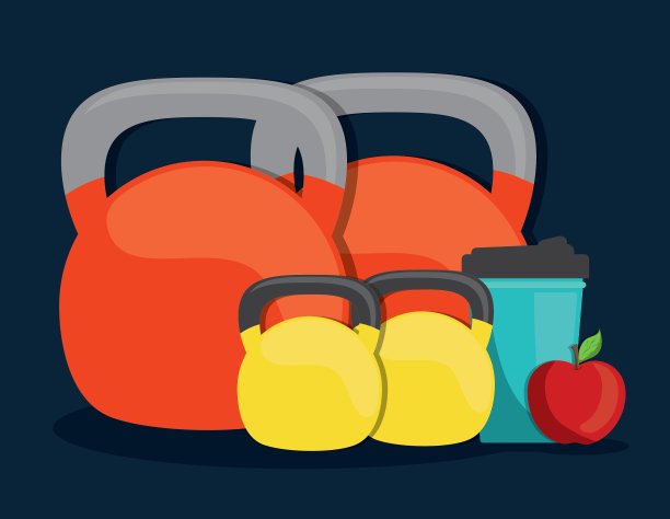 平面健康的生活方式设计图片下载