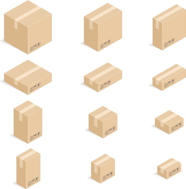 封闭式硬纸板箱图片下载