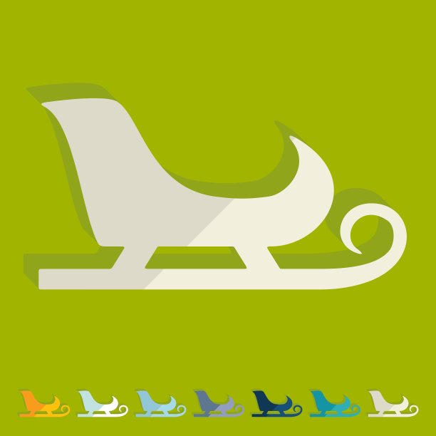 平面设计雪橇图片下载
