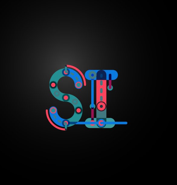 抽象线条设计字母标志图片下载