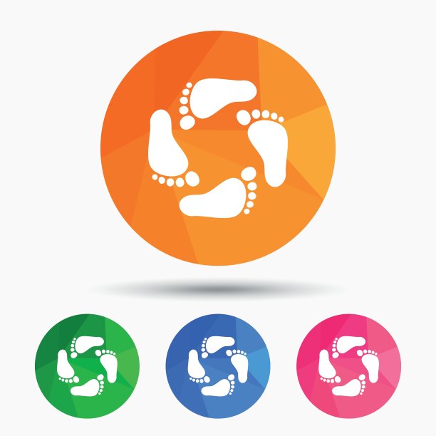 婴儿脚印图标孩子赤脚走路图片下载