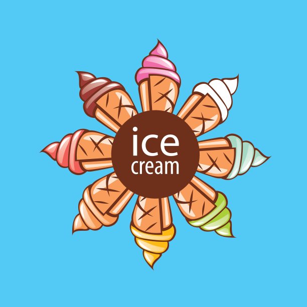 标志的冰淇淋图片下载