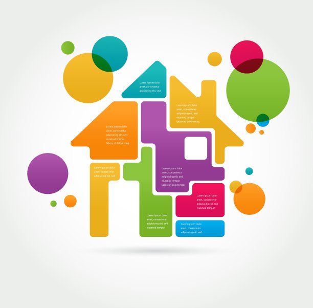 家庭信息图和图标集图片下载