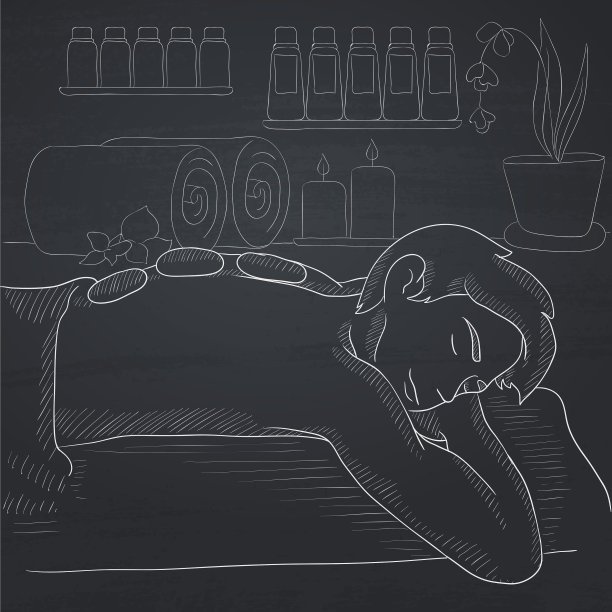 男人接受石头疗法图片下载