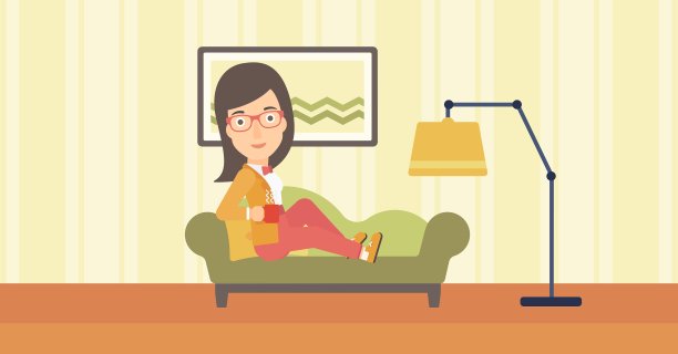 躺着喝茶的女人图片下载