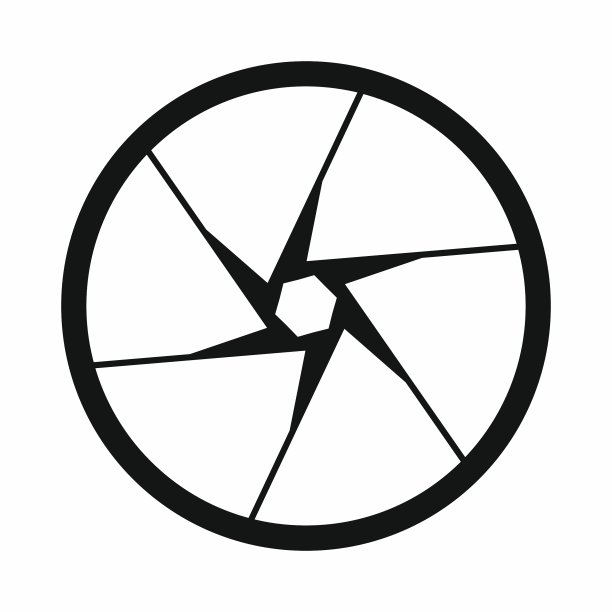 简约风格的相机快门光圈图标图片下载