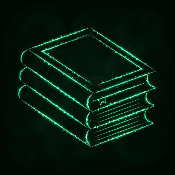 书在黑暗的背景上勾勒出灯光的轮廓图片下载