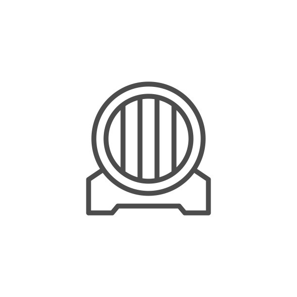酒桶线条轮廓图标图片下载