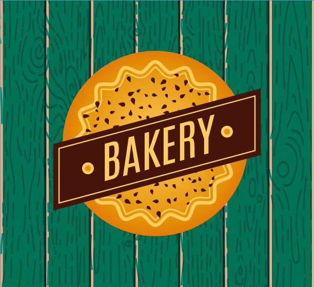 收藏复古复古的面包店标志图片下载