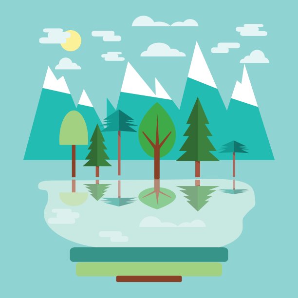 平面设计自然景观图片下载