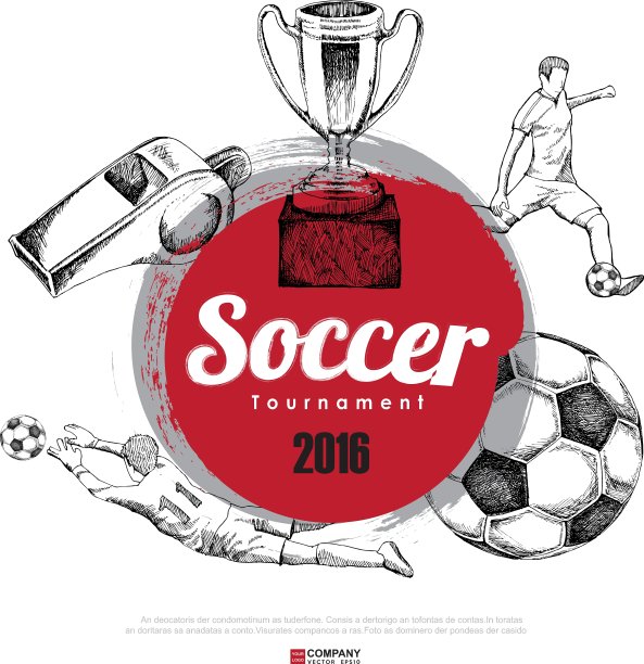 绘制足球背景海报宣传册图片下载