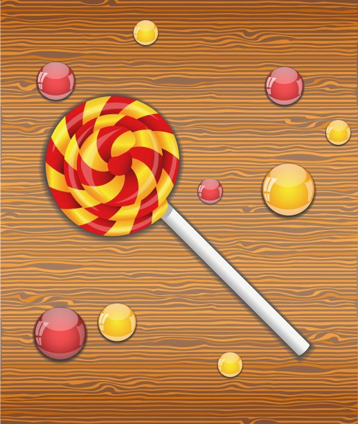 彩色糖果在木制的背景图片下载