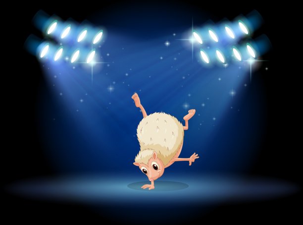 一只跳霹雳舞的鼹鼠图片下载