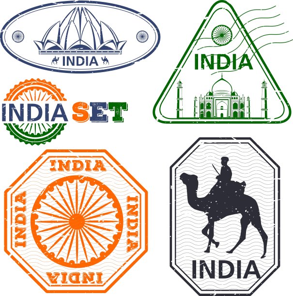 印度邮票集图片下载