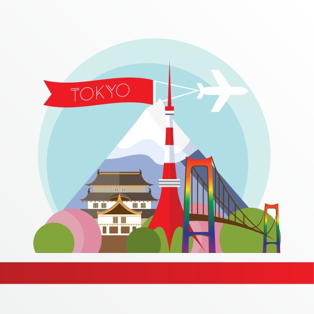 东京详细剪影图片下载