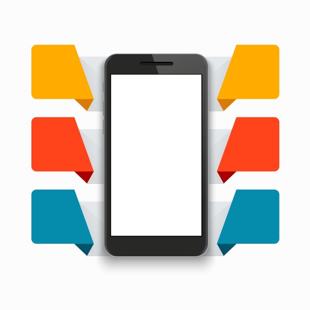 现代智能手机信息图背景图片下载