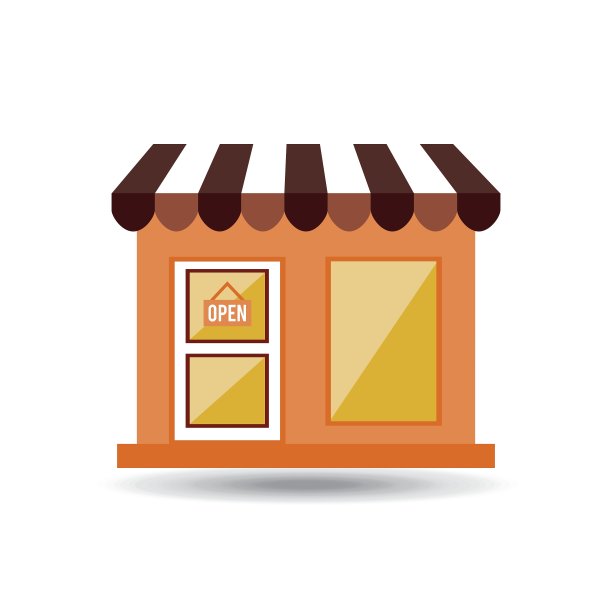 购物的建筑图标图片下载