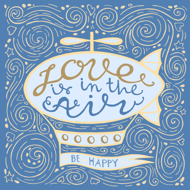 手写海报爱在空气中图片下载