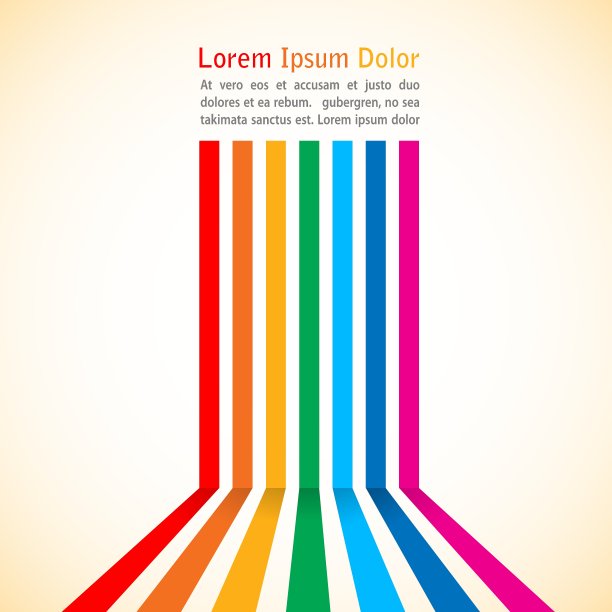 浅色背景上的彩虹条纹图片下载