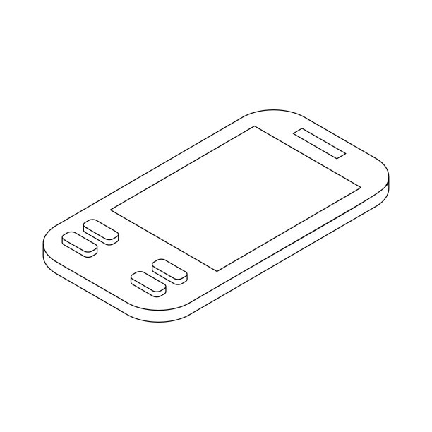 智能手机图标等距3d风格图片下载