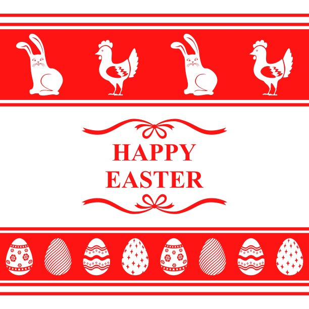 复活节装饰红色图片下载