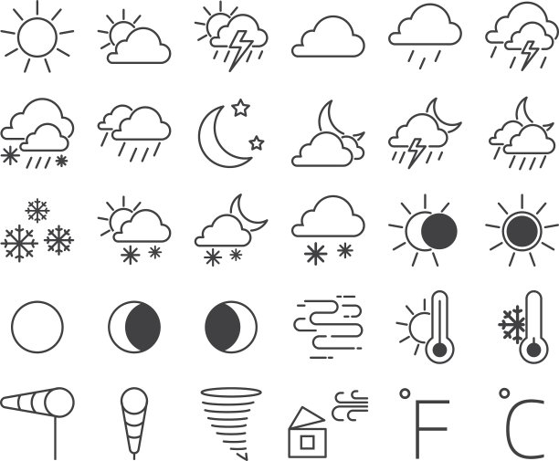 天气图标组图片下载
