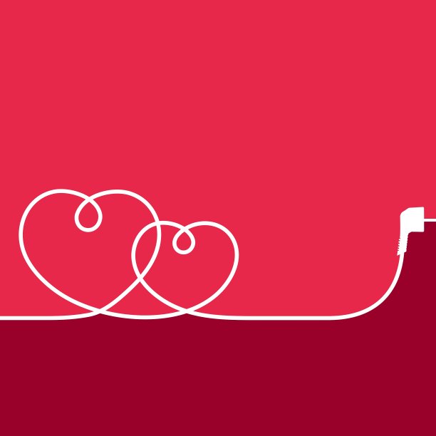 心形的电线图片下载