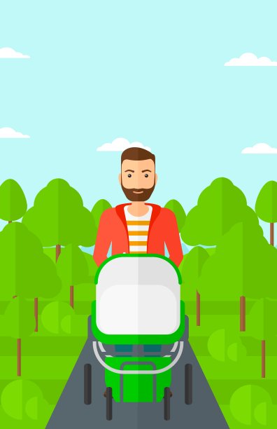 人推着婴儿车图片下载