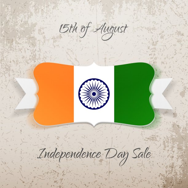 印度独立日节日标签图片下载