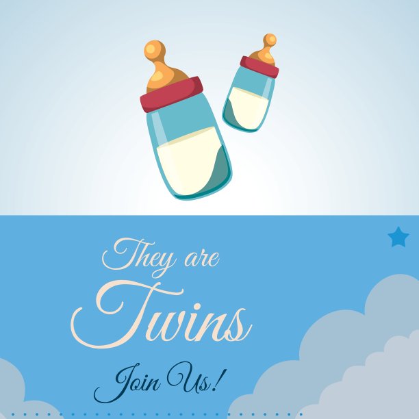 婴儿淋浴设计邀请设计孤立图片下载