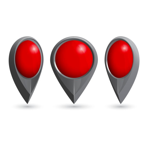 现代暗光泽地图指针图片下载