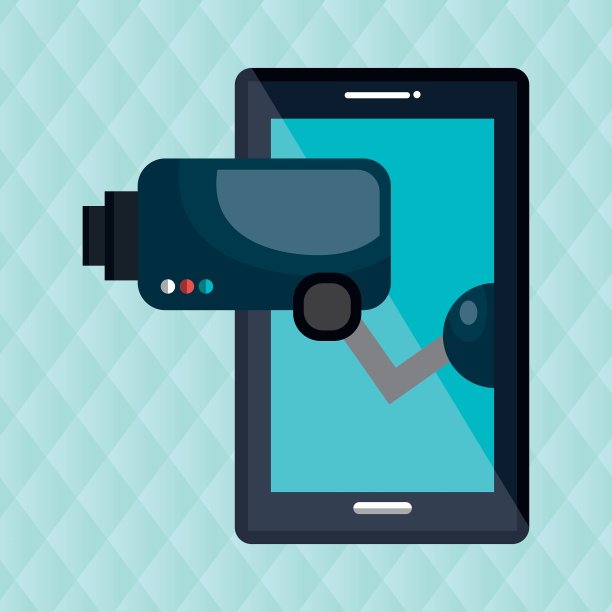 智能手机与孤立的图标设计图片下载