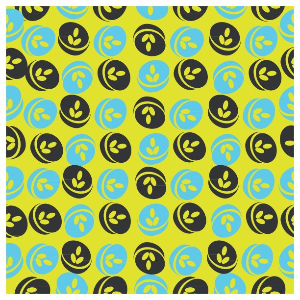 叶、果、花无缝图案图片下载