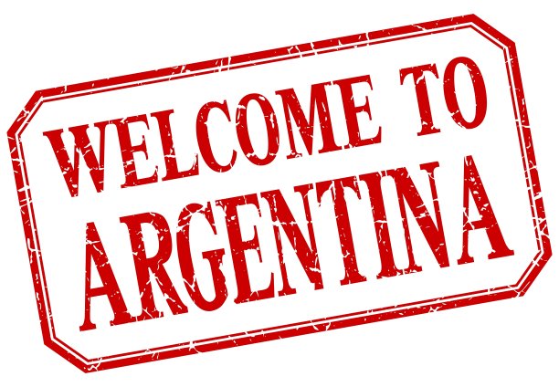 阿根廷-欢迎红色复古孤立标签图片下载