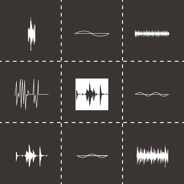 音乐声波图标集图片下载