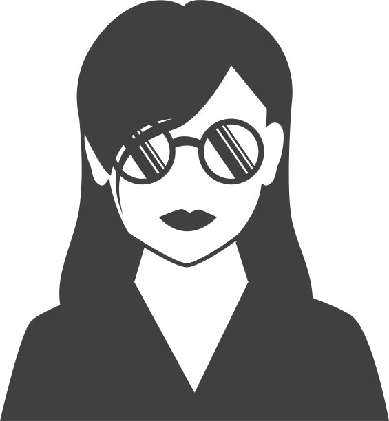 女性侧面剪影图标图片下载