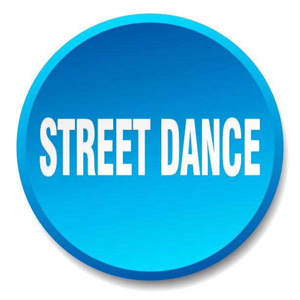 街舞蓝圆平孤立按钮图片下载
