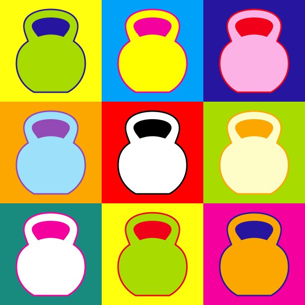 健身哑铃标志图片下载