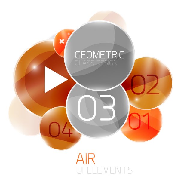 抽象的玻璃圈与样本文本选项图片下载