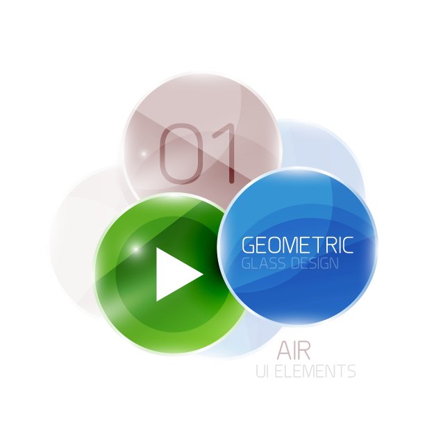 抽象的玻璃圈与样本文本选项图片下载