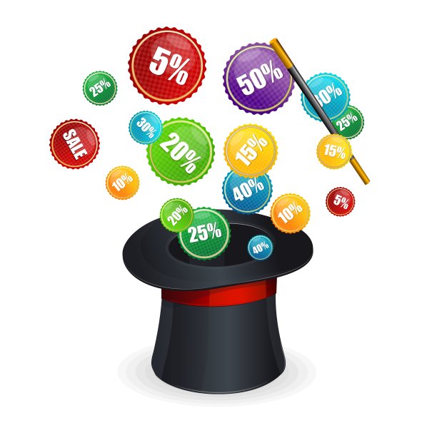 魔术帽和销售标签图片下载