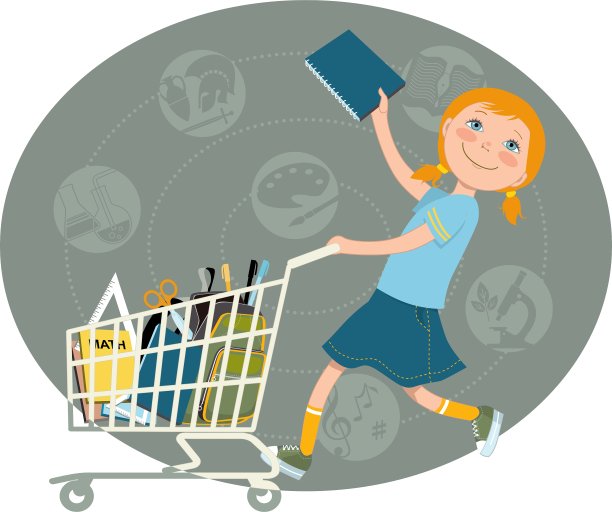 回到学校购物图片下载
