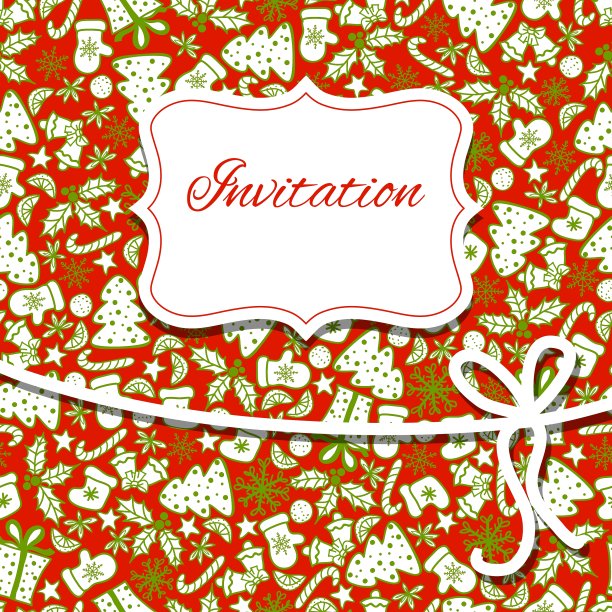 圣诞节的请柬图片下载