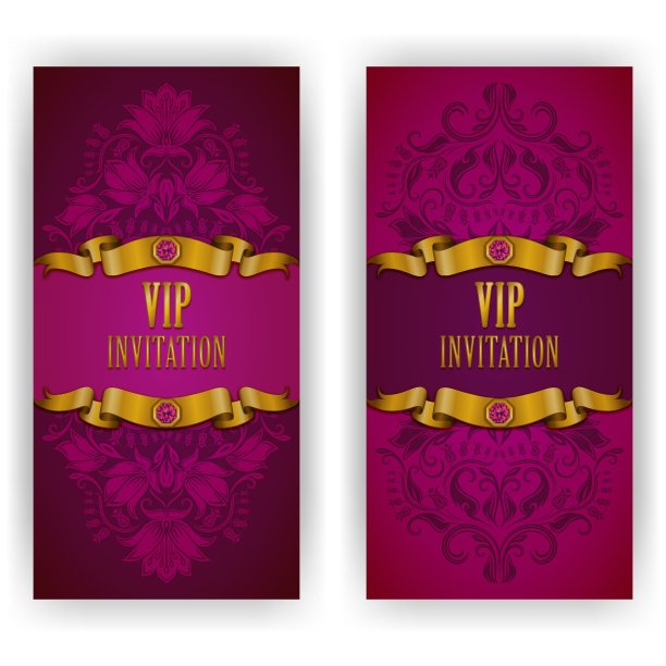 优雅的vip豪华邀请模板图片下载